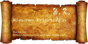 Wieszner Krisztián névjegykártya