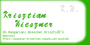 krisztian wieszner business card